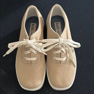 Keds Beige Canvas Lace-Up Shoes